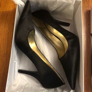 NEW Black Satin Nine West Heels